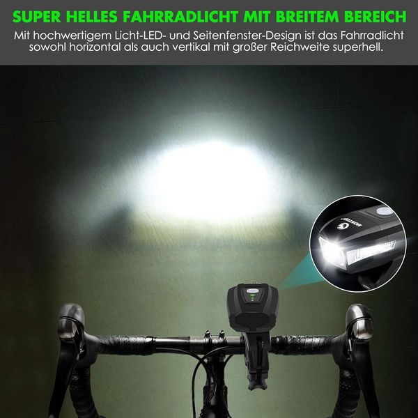 Светодиодный фонарь для велосипеда 400 Лм с Li-On батареей 1800 мАч Montop LK-888 0802 фото