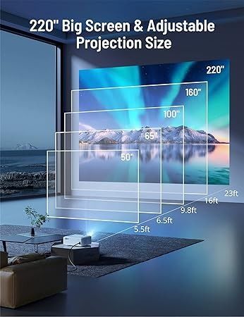 Міні-проектор 1080P Paris Rhone 12000L із підтримкою 4K сумісний із TV Stick, iOS і Android, PS5 0179 фото