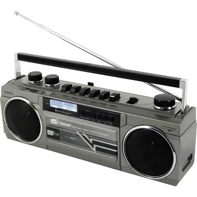 Аудиоплеер MP3 soundmaster SRR70TI 2x15W режим записи, микрофон, будильник, серый m008 фото
