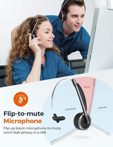 Безпровідні навушники Mpow M5 Pro з Bluetooth 5,0 з мікрофоном і док-станцією, чорні (BH231A) 0341 фото