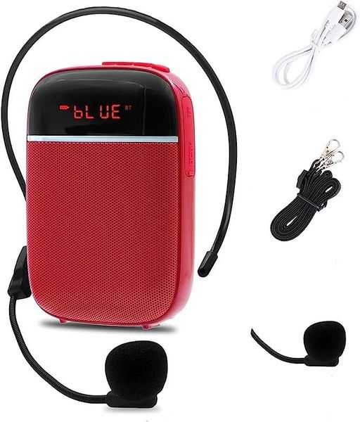 Портативний підсилювач голосу з мікрофоном APORO T2  бездротовий, Bluetooth, HiFi-динамік, Міні-гучномовець для вчителів 0001 фото