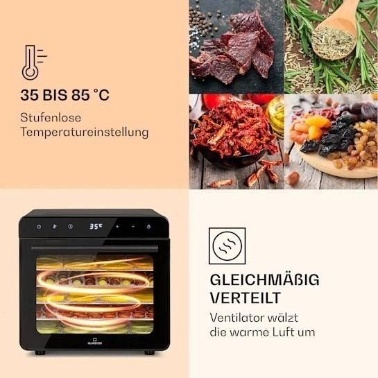 Дегидратор для сушіння овочів та фруктів Klаrstein Shaftesbury Food Dehydrator 700W, чорний (10040727) 10040727 фото