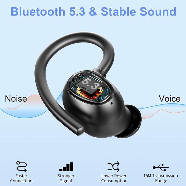 Беспроводные Bluetooth наушники, 4 микрофона, водонепроницаемые Lrecat 1142 фото
