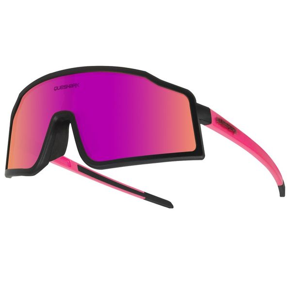 Спортивные очки QE54, велосипедные очки поляризационные, розовые 0977 фото