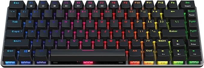 Механическая клавиатура Ajazz AK33 Geek RGB, 82 клавиши, черный, LED-подсветка 0221 фото