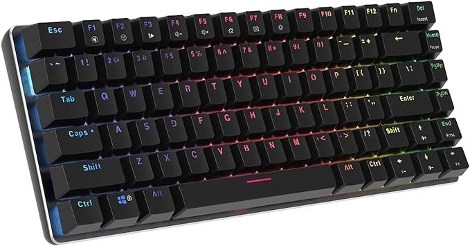 Механічна клавіатура Ajazz AK33 Geek RGB, 82 клавіші, чорний, LED-підсвічування 0221 фото