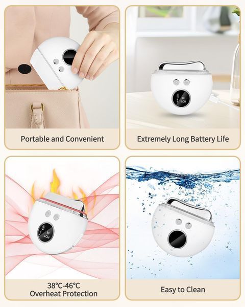 Портативний масажер для шиї та обличчя Koeay LED Gua Sha T2620 фото