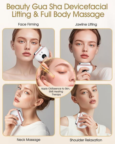 Портативний масажер для шиї та обличчя Koeay LED Gua Sha T2620 фото