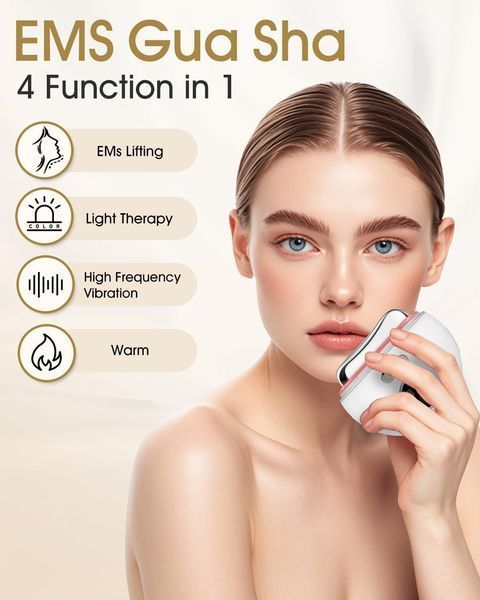 Портативний масажер для шиї та обличчя Koeay LED Gua Sha T2620 фото