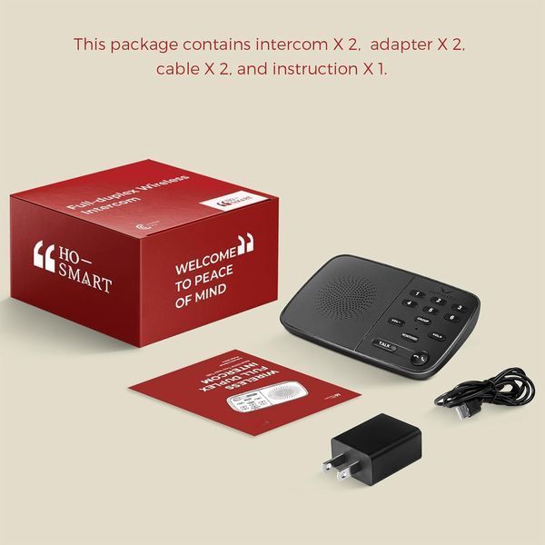 Бездротова система інтеркому Hosmart UltraSpeak HY812 Full Duplex 2 станції T3351 фото