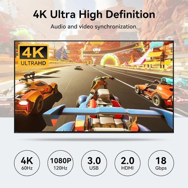 КВМ-переключатель для четырех компьютеров с поддержкой разрешения 4K и портов USB M3831 фото