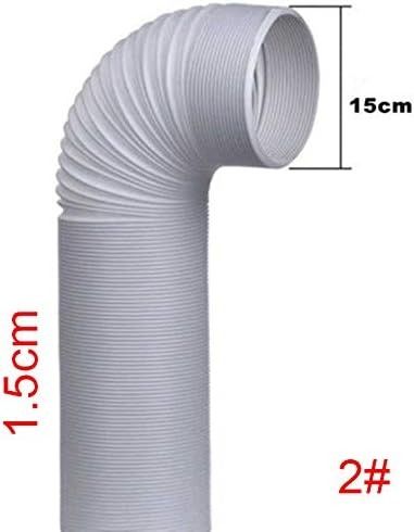 Гнучка вихлопна гофра для кондиціонера 1,5м х 15см, біла 0785 фото