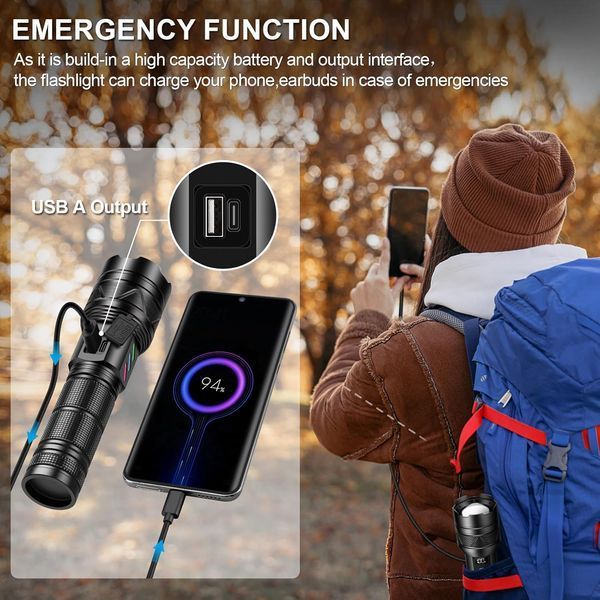 Акумуляторний ліхтар Esgreen PH-L330 (10000 Lm) з LCD-дисплеєм та функцією Power Bank M2995 фото