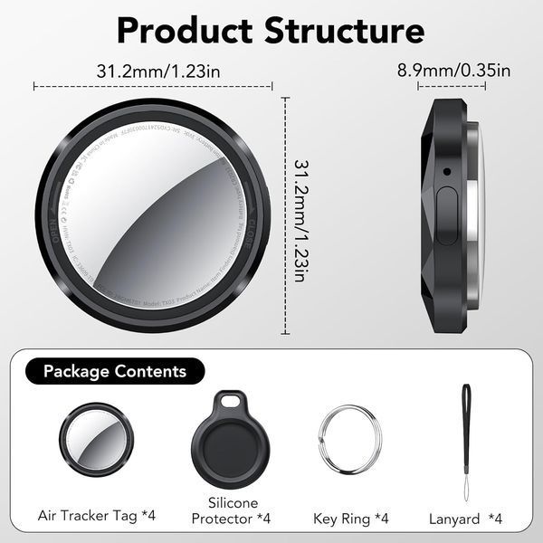 Комплект Bluetooth-трекеров Air Tracker (4 шт) T2213 фото