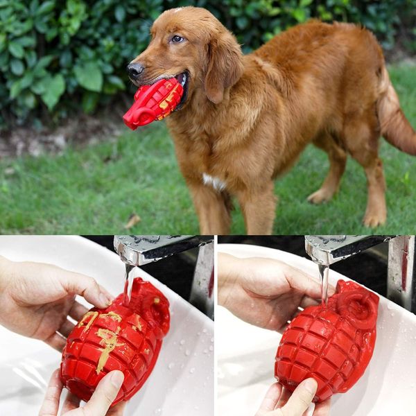 Жувальна іграшка для собак з натуральног каучуку, червона 0926 фото