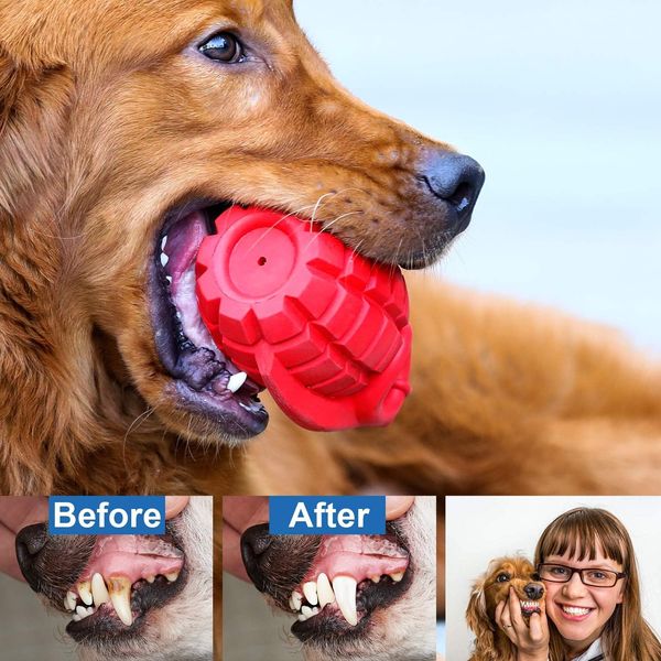 Жувальна іграшка для собак з натуральног каучуку, червона 0926 фото