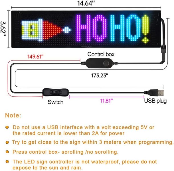 Светодиодная матричная панель, программируемая вывеска для рекламы, Bluetooth, USB 1177 фото
