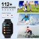 Смарт-годинник WeurGhy HD, водонепроникний, 112 спортивних режимів, чорний 1077 фото 5