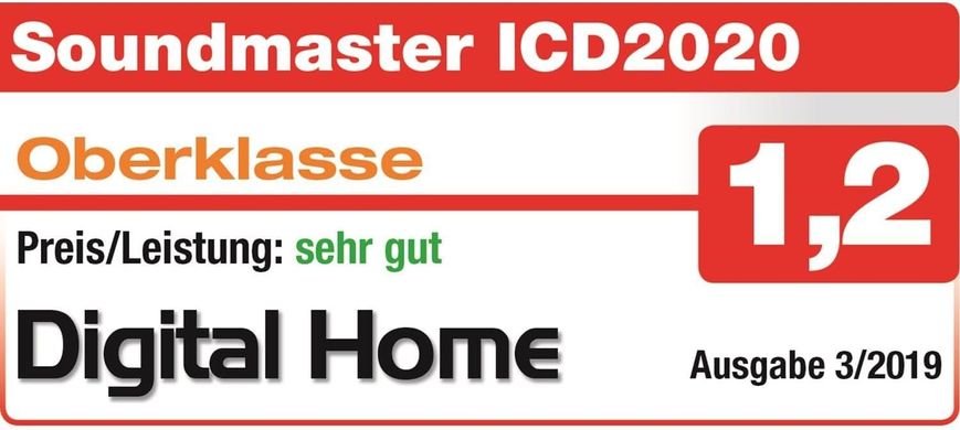 Музыкальный центр с интернет-радио Soundmaster ICD2020WE DAB+ FM-радио, CD-MP3, Bluetooth, белый 2020WE  фото