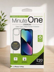 Комплект чохол та захисне скло Minute One для iPhone 14 Plus T3734 фото