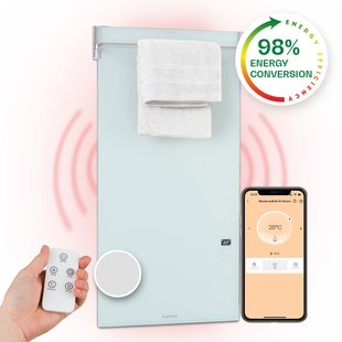 Розумний інфрачервоний обігрівач Klarstein Hot Spot Crystal Spotless Smart Wi-Fi 750 Вт (10035064) 10035064 фото