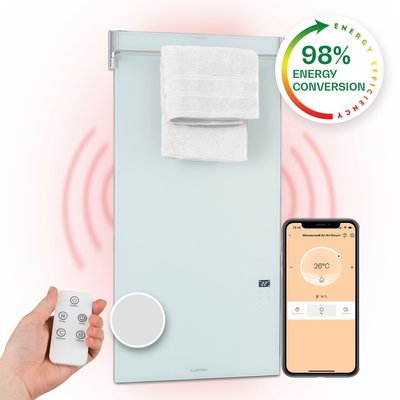 Розумний інфрачервоний обігрівач Klarstein Hot Spot Crystal Spotless Smart Wi-Fi 750 Вт (10035064) 10035064 фото