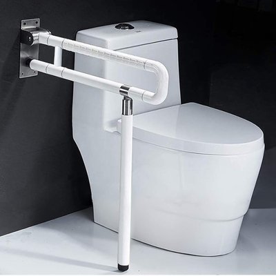 Складаний поручень для туалету, ванни з нержавіючої сталі, білий 0332 фото