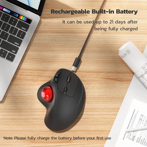 Беспроводная мышь-трекбол Nulea M501 Bluetooth/USB T2962 фото