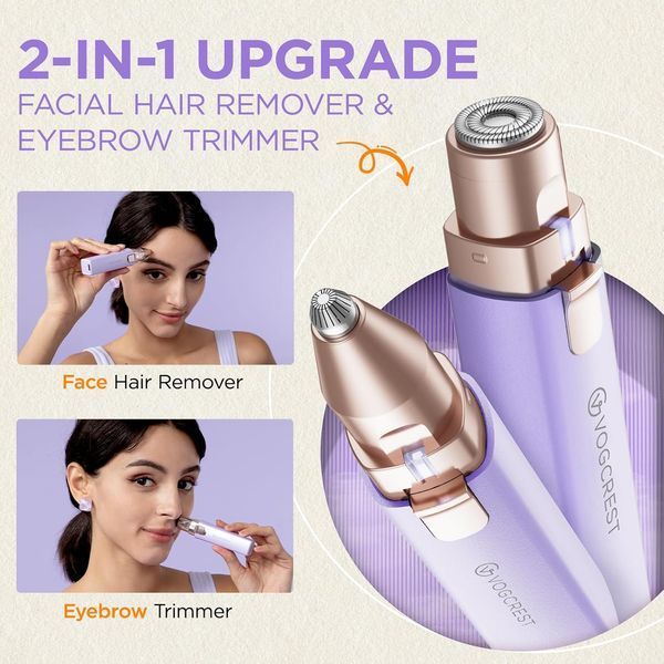 Жіночий тример 2-в-1 для обличчя та брів VOGCREST VG-103 Purple T3058 фото