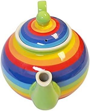 Чайник керамический Windhorse Rainbow Stripe объемом 2 литра 0939 фото