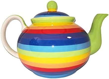 Чайник керамический Windhorse Rainbow Stripe объемом 2 литра 0939 фото