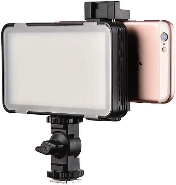 Светодиодный видеофонарь Godox LEDM150 для смартфона с держателем 1246 фото