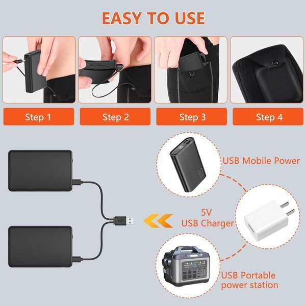 Носки с электроподогревом iKuchelife аккумуляторные 9000 mAh 3 режима нагрева T3508 фото
