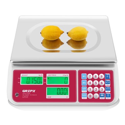 Электронные торговые весы до 30 кг. для пищевых продуктов с Led-дисплеем и нержавеющей крышкой. 0311 фото