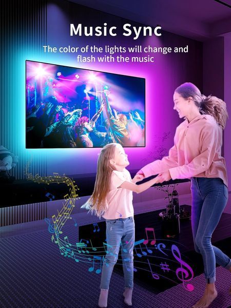LED лента для телевизора 65-80 дюймов RGB-подсветка KANTUTOE T1481 фото