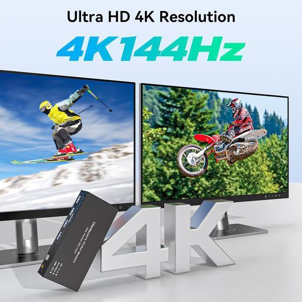 Displayport KVM-перемикач 2 ПК 2 монітори 4K 144Hz  T2722 фото