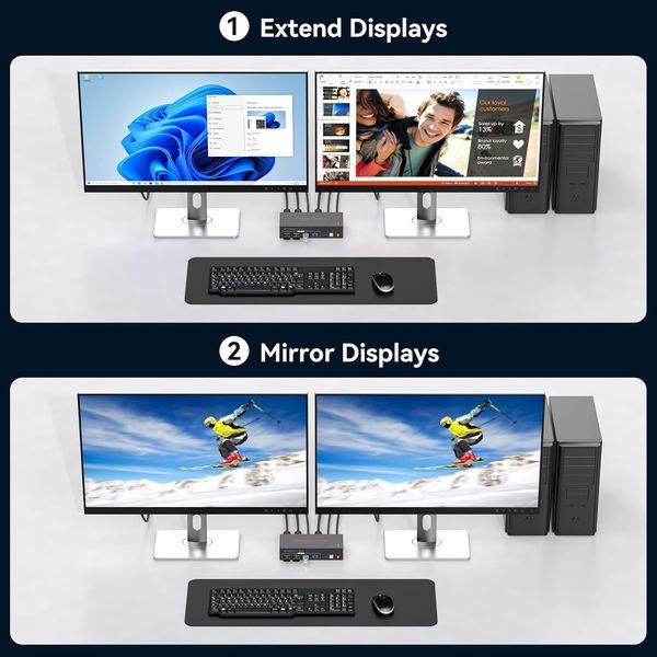 Displayport KVM-перемикач 2 ПК 2 монітори 4K 144Hz  T2722 фото