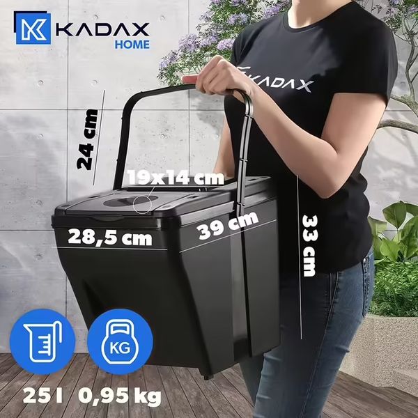 Система разделения мусора KADAX 4 ведра для отходов по 25 л 0319 фото