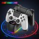 Набір ewnol для PS4: 2 бездротові геймпади та подвійна зарядна станція з LED-індикацією (Black & White) T3310 фото 5