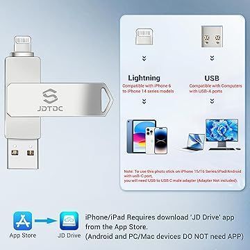Флеш накопитель для Apple MFi 128 ГБ iPhone Photo Stick T1951 фото