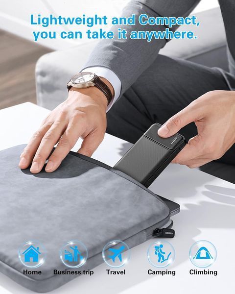 Комплект павербанків (2 шт) AsperX 10000mAh USB C/ USB A T1576 фото