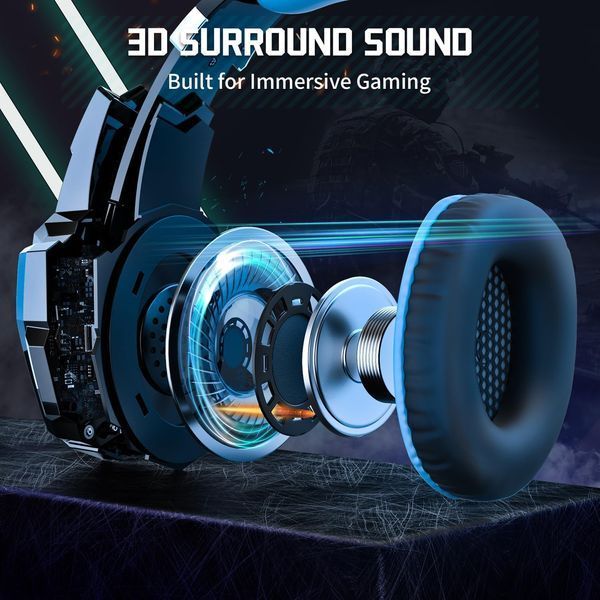 Геймерська гарнітура Ozeino для Ps4 Ps5 з 3D-об'ємним звуком T1510 фото