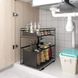 2-ярусний органайзер 43х37х28 см з шухлядами для зберігання на кухні, ванної кімнати, спальні, чорний 0941 фото 7