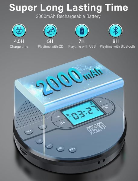 CD-програвач з Bluetooth та FM-передавачем AFU CD-35GY T1162 фото