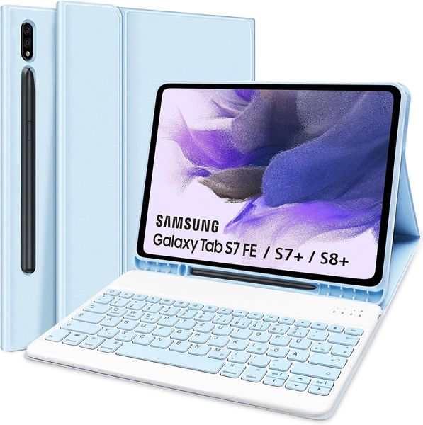 Чохол з клавіатурою для Samsung Tab S7 FE/ S7+/S7 Plus/S8 Plus 12,4 дюйма 1672 фото