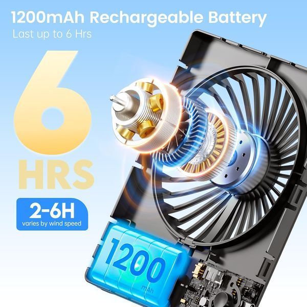 TriPole Desk Fan Аккумуляторный мини-портативный вентилятор T1408 фото