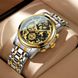 Чоловічий кварцовий наручний годинник Olevs водонепроникний з ремінцем з нержавіючої сталі 0347 фото 4