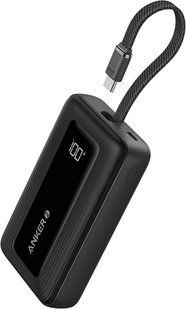 Внешний аккумулятор Anker Zolo 10000 mAh 30W со встроенным кабелем USB-C Black M3512 фото