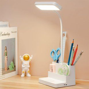 Аккумуляторная настольная LED лампа PULRELAS с органайзером и подставкой для телефона T3462 фото