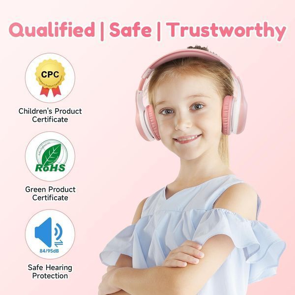 Детские беспроводные Bluetooth-наушники EarFun K2 Casque с микрофоном T0222 фото